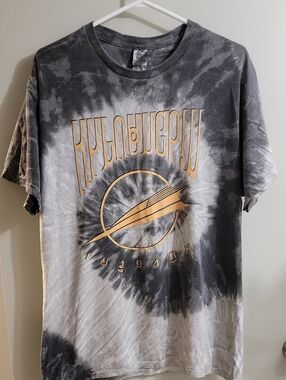⭐️ Men's Black & Gray Tie-Dye Vintage Short-Sleeve Tee